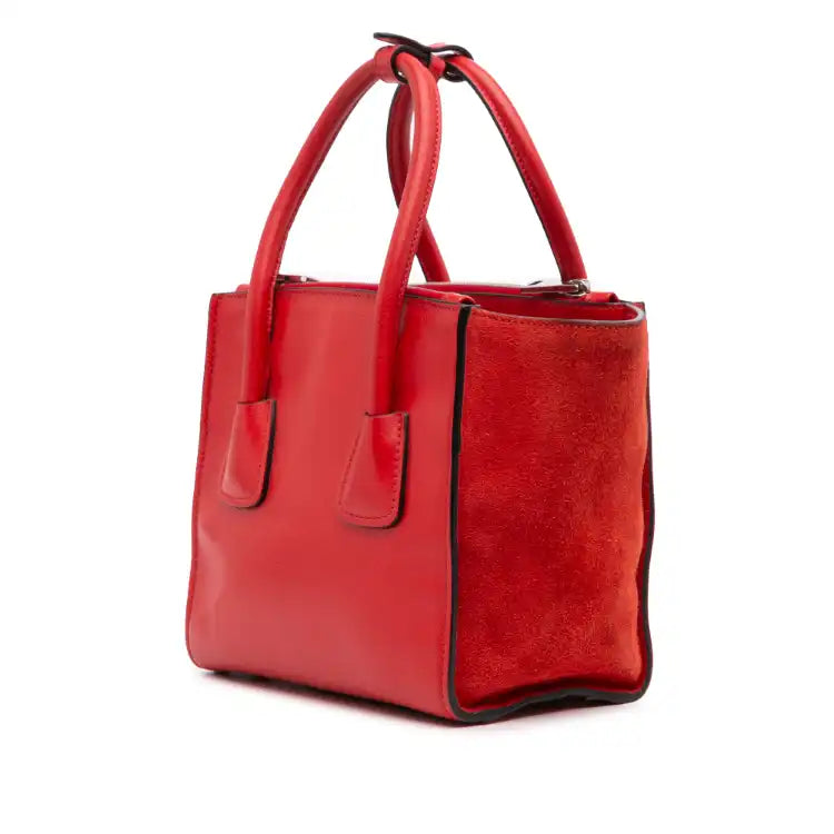 Prada Small Glace Calf Twin Pocket Satchel