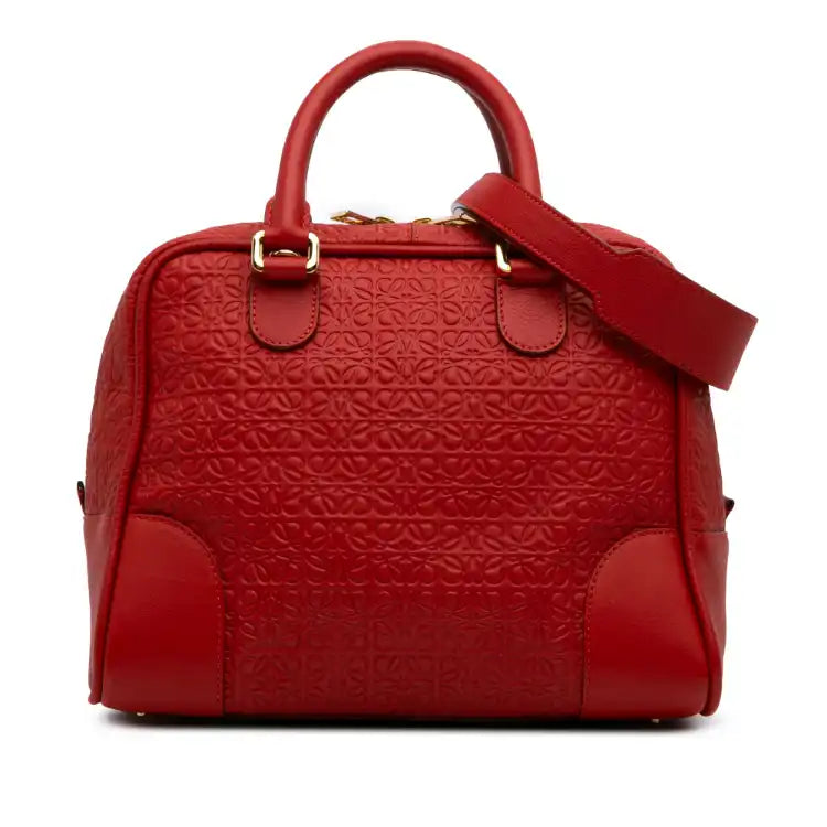 LOEWE Anagram Embossed Leather Amazona 75