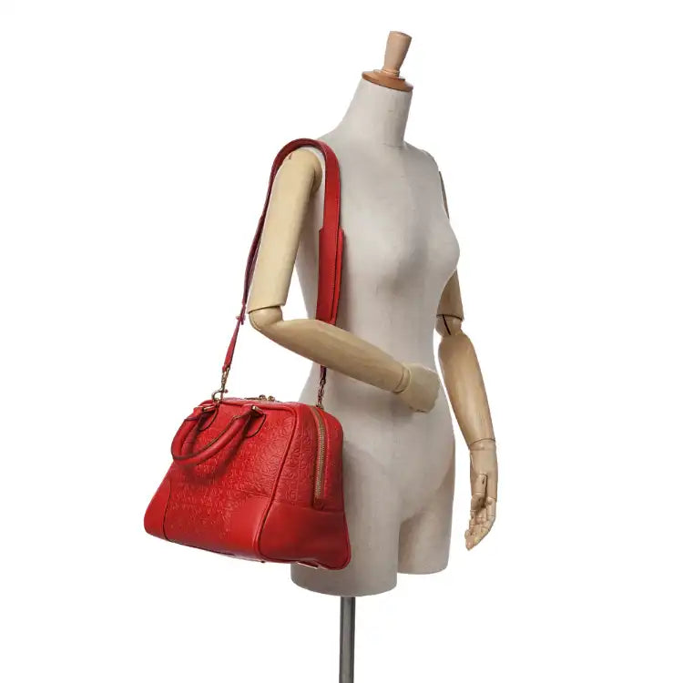 LOEWE Anagram Embossed Leather Amazona 75