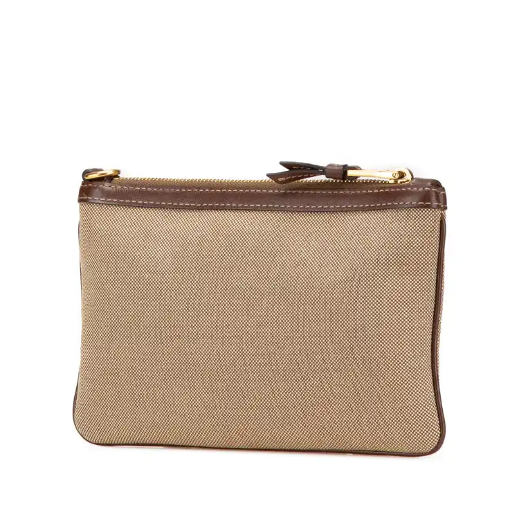 Prada Canvas Logo Pouch