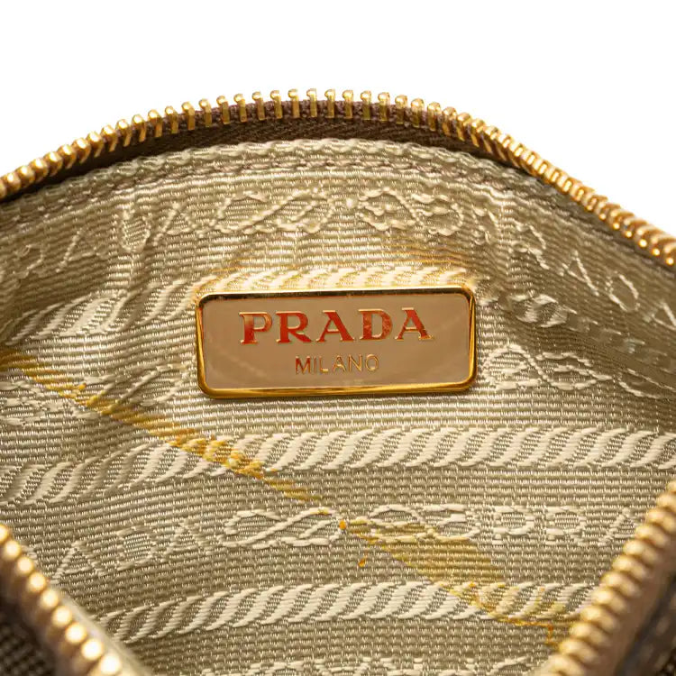 Prada Canvas Logo Pouch