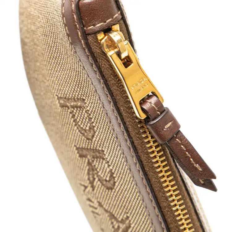 Prada Canvas Logo Pouch