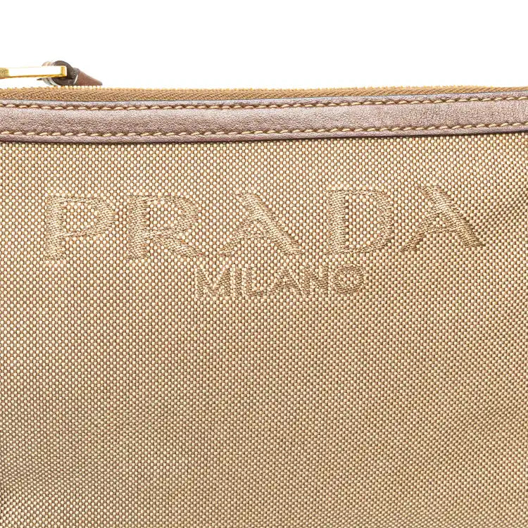 Prada Canvas Logo Pouch