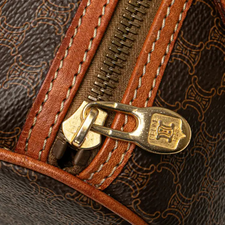 Celine Macadam Coated Canvas Boston Bag