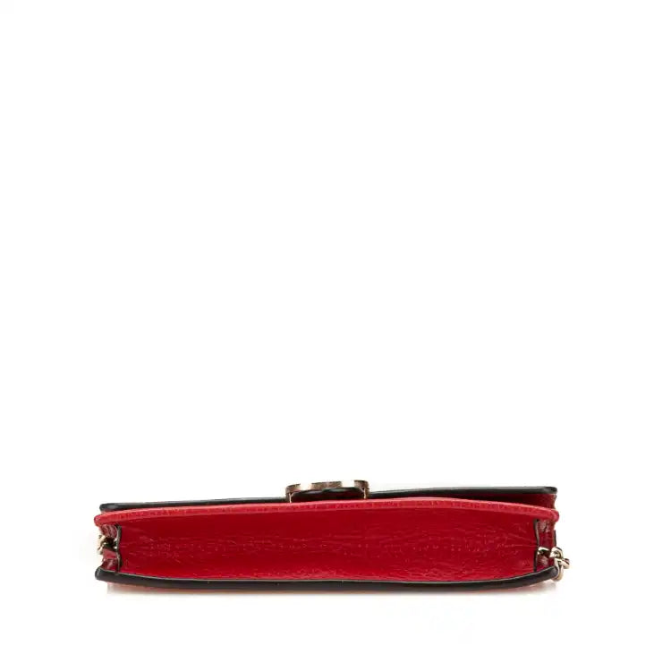 Gucci Leather Interlocking G Dollar Wallet on Chain