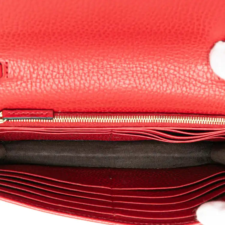 Gucci Leather Interlocking G Dollar Wallet on Chain