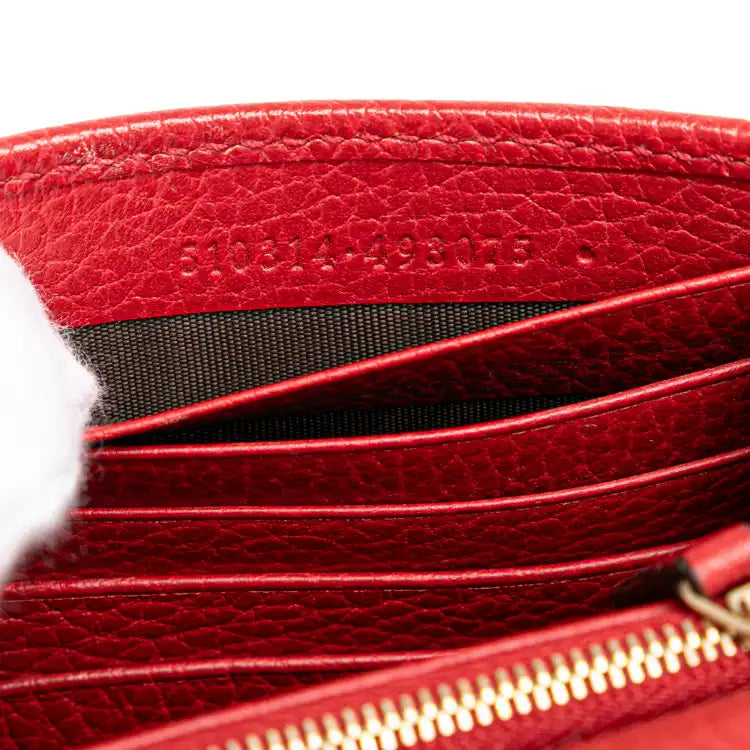 Gucci Leather Interlocking G Dollar Wallet on Chain