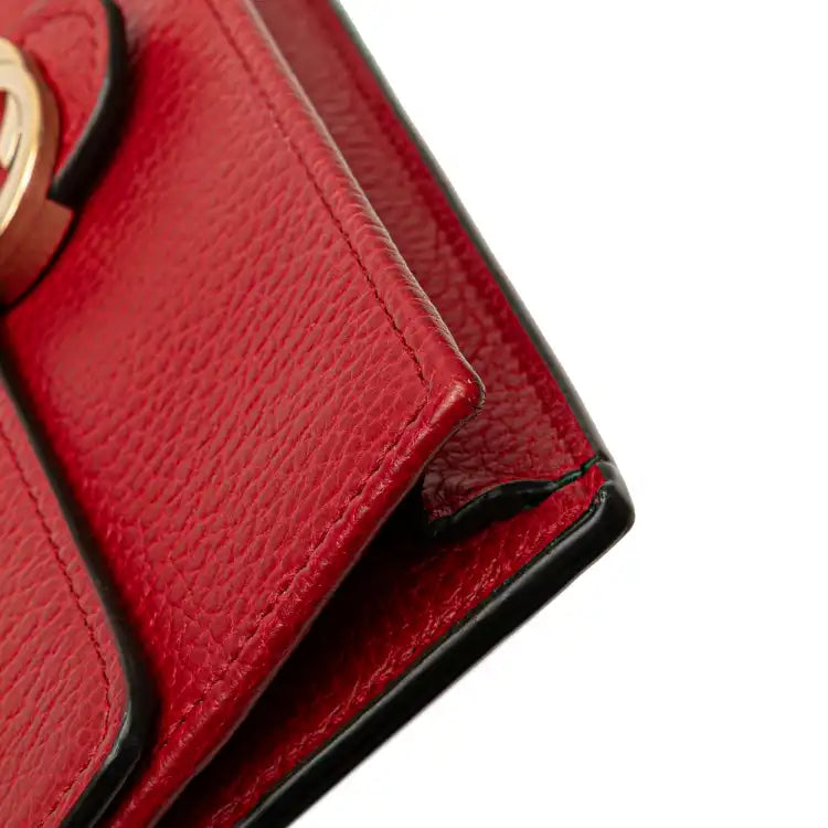 Gucci Leather Interlocking G Dollar Wallet on Chain