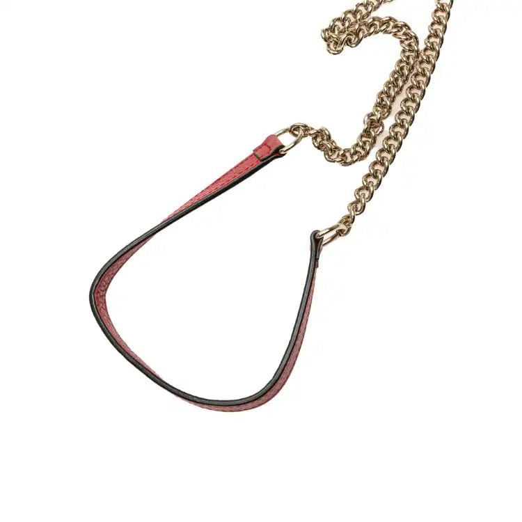 Gucci Leather Interlocking G Dollar Wallet on Chain