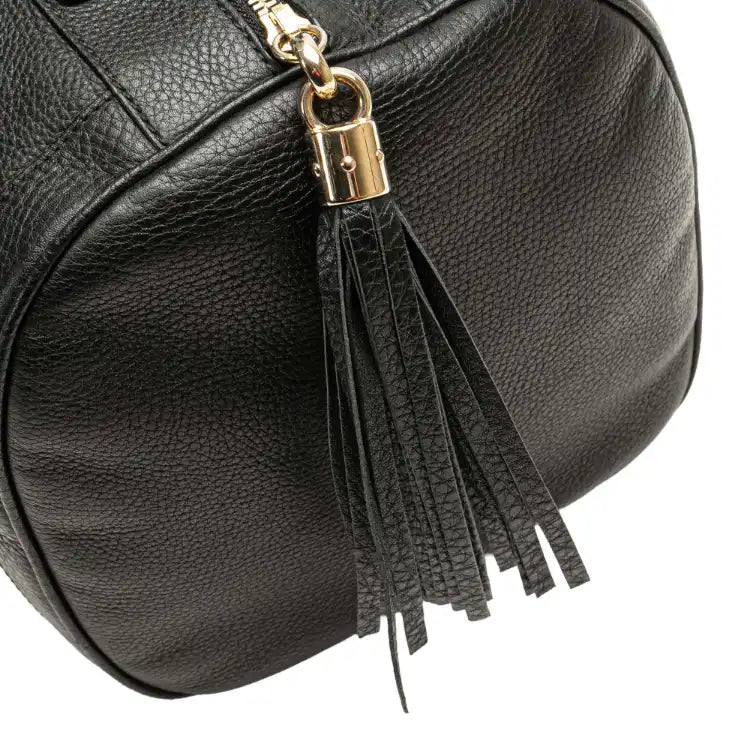 Gucci Medium Pebbled Calfskin Soho Boston Bag