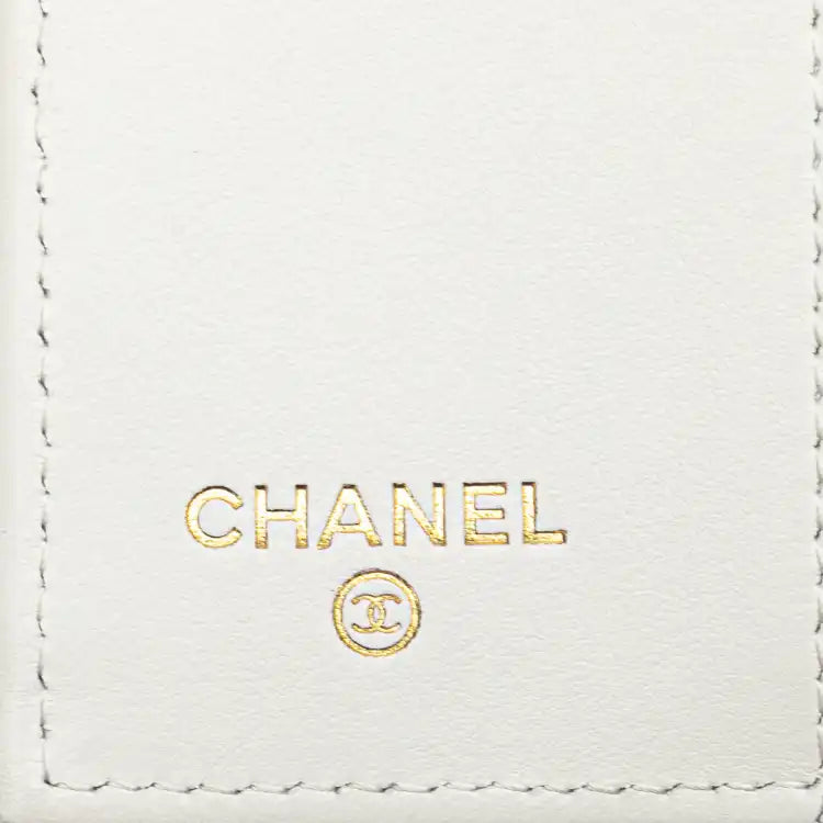Chanel CC Quilted Caviar Trifold Flap Wallet