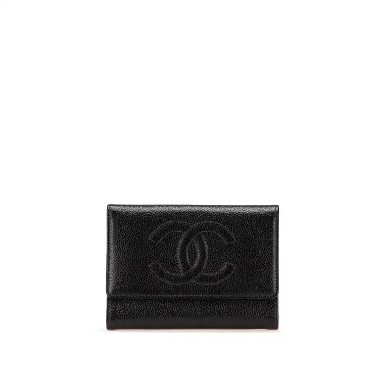 Chanel CC Caviar Trifold Wallet