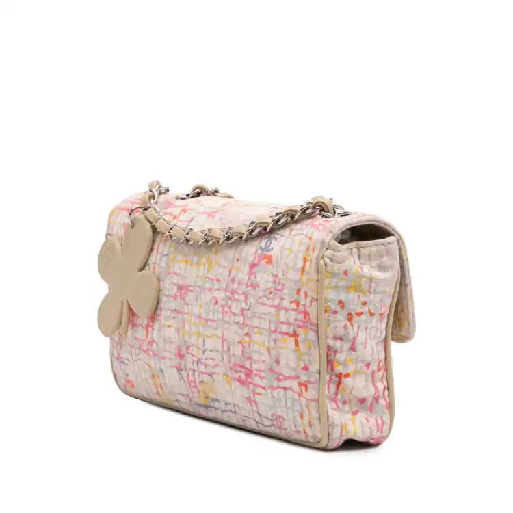 Chanel Small Printed Canvas Watercolor Clover Flap
