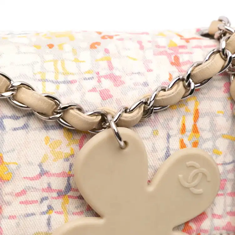 Chanel Small Printed Canvas Watercolor Clover Flap
