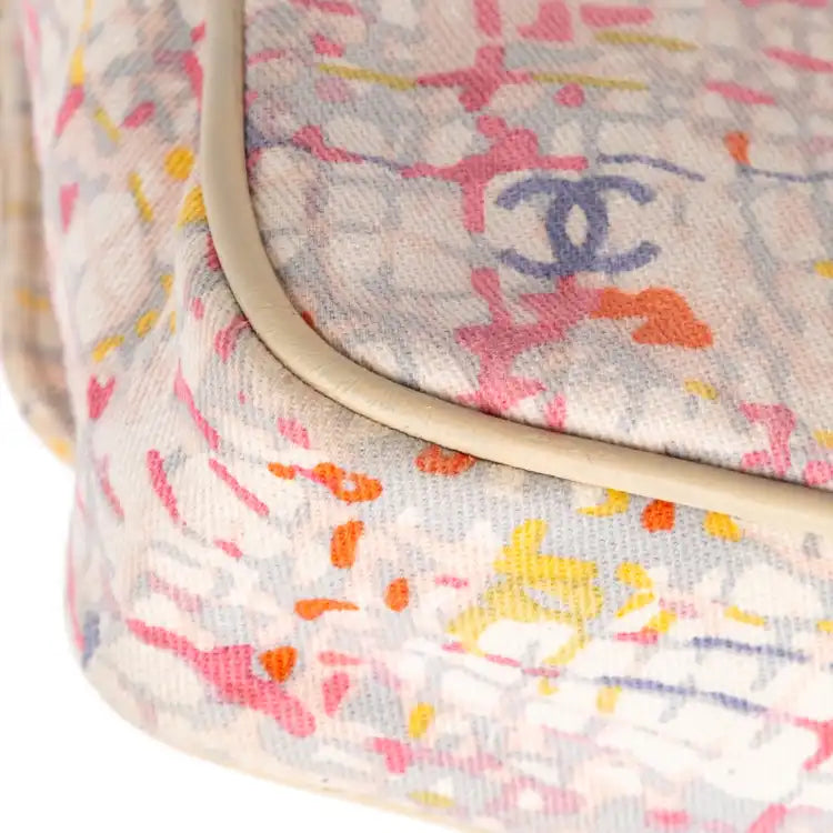 Chanel Small Printed Canvas Watercolor Clover Flap