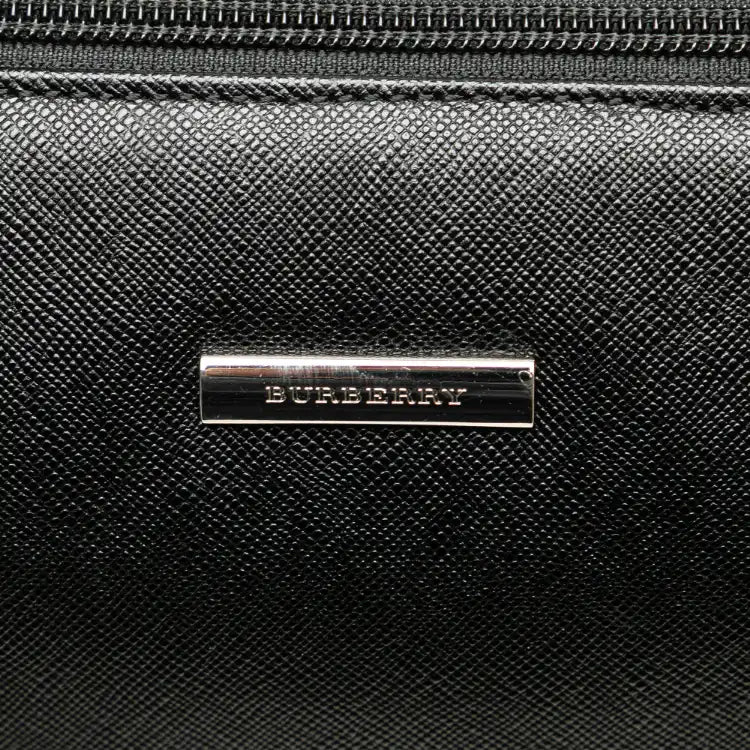 Burberry Leather Boston Bag