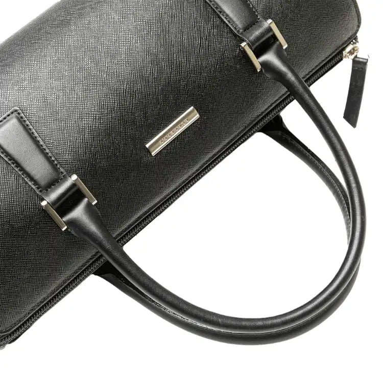 Burberry Leather Boston Bag