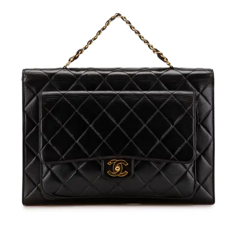 Chanel CC Quilted Lambskin Double Sided Flap