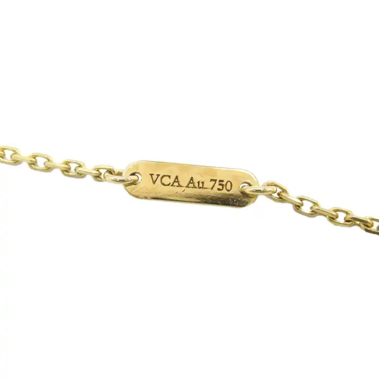 van cleef and arpels 18K Yellow Gold and Onyx Vintage Alhambra Pendant Necklace