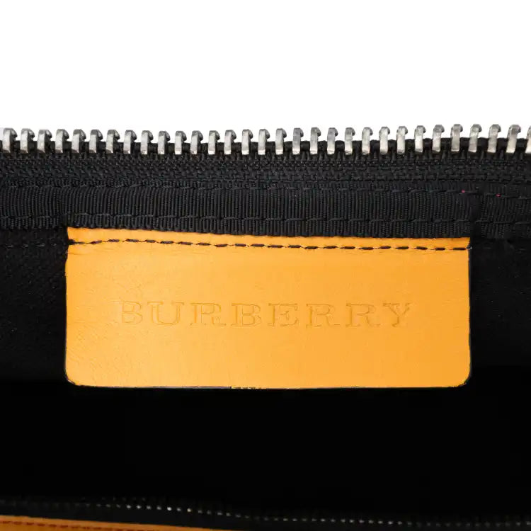 Burberry Smoke Check Coated Canvas Holdall Barrel Duffle Bag