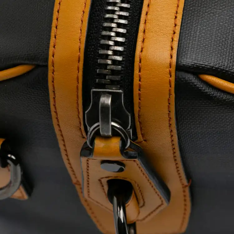 Burberry Smoke Check Coated Canvas Holdall Barrel Duffle Bag