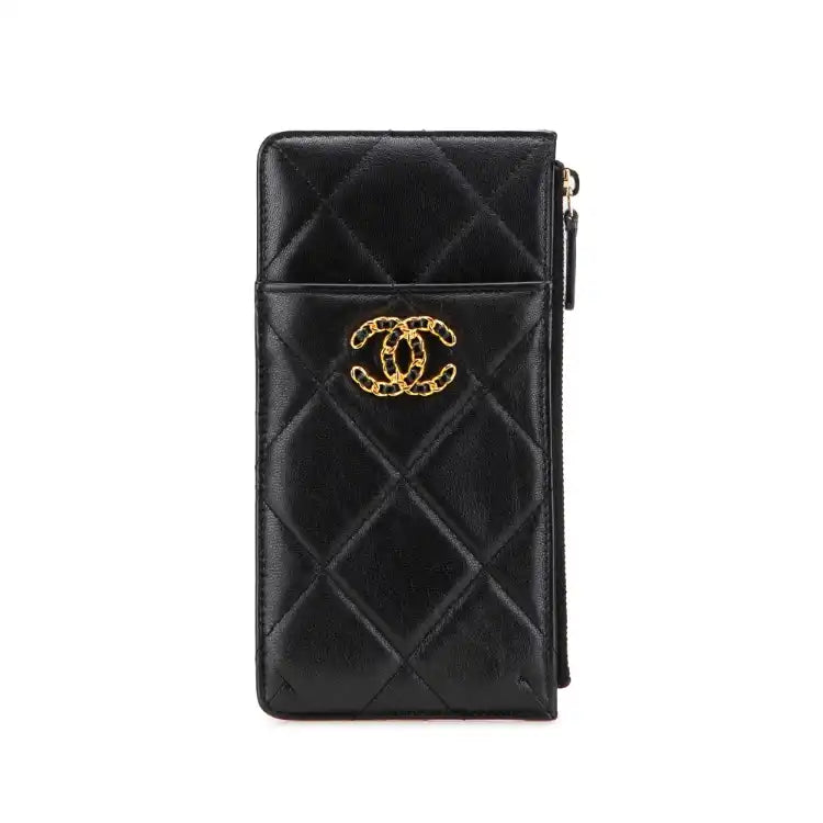 Chanel CC Quilted Goatskin 19 Phone and Card Holder