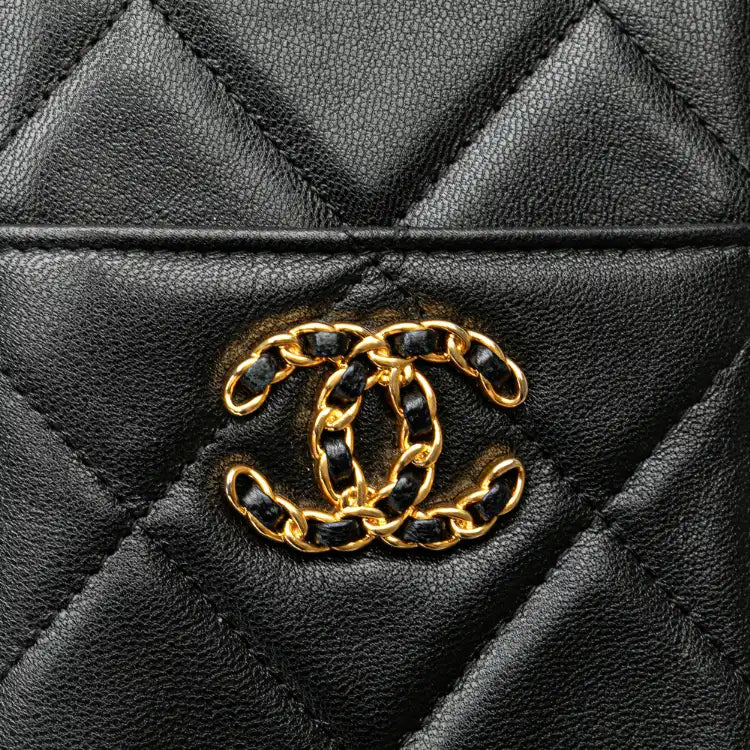 Chanel CC Quilted Goatskin 19 Phone and Card Holder