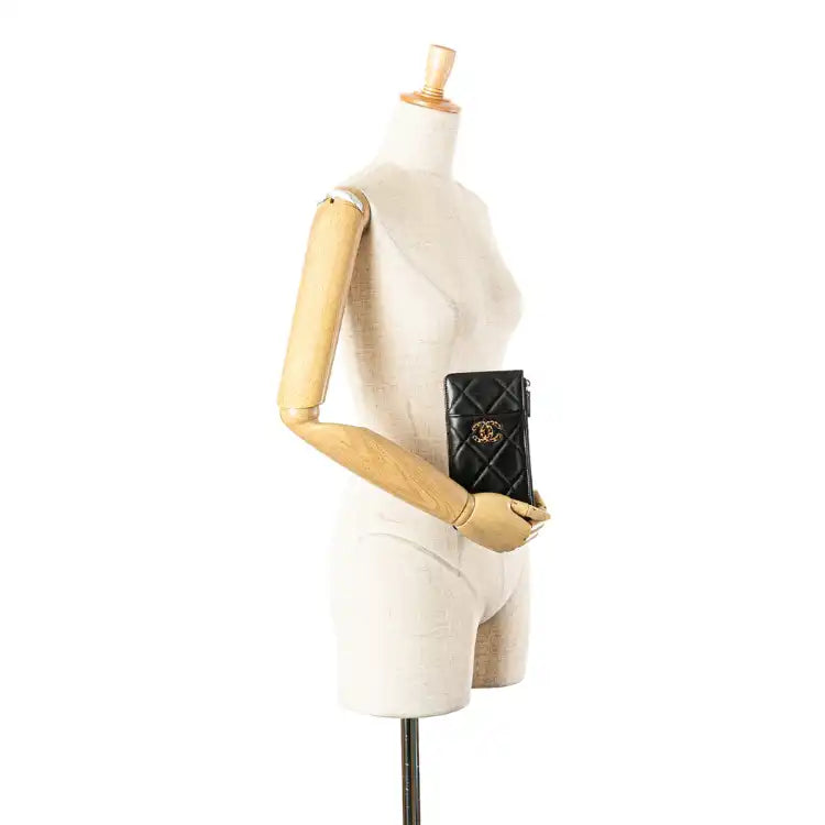 Chanel CC Quilted Goatskin 19 Phone and Card Holder