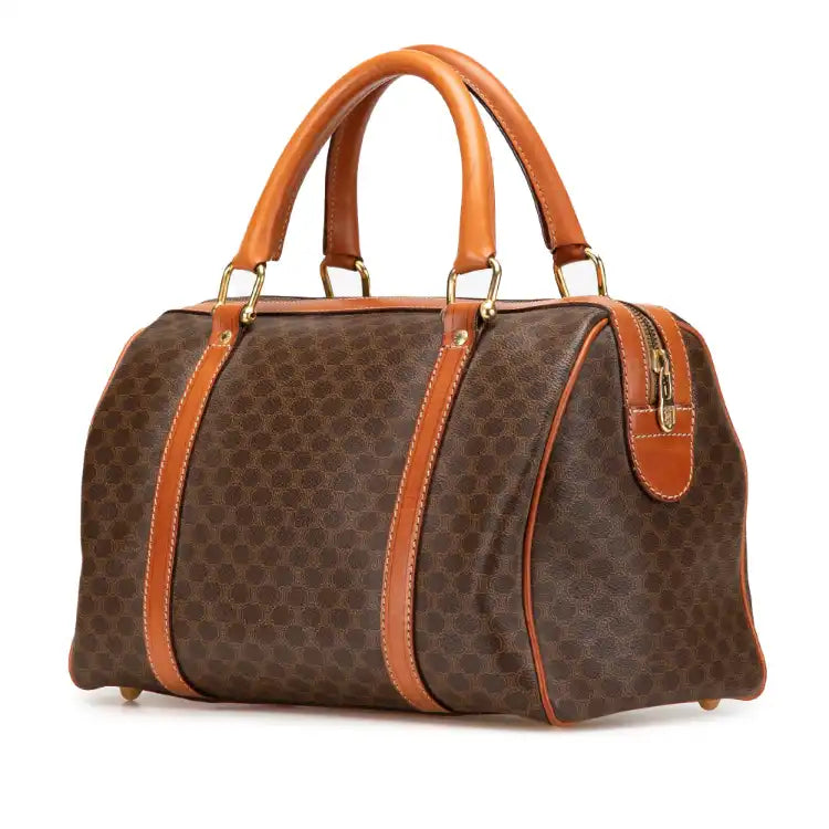 Celine Macadam Coated Canvas Boston Bag