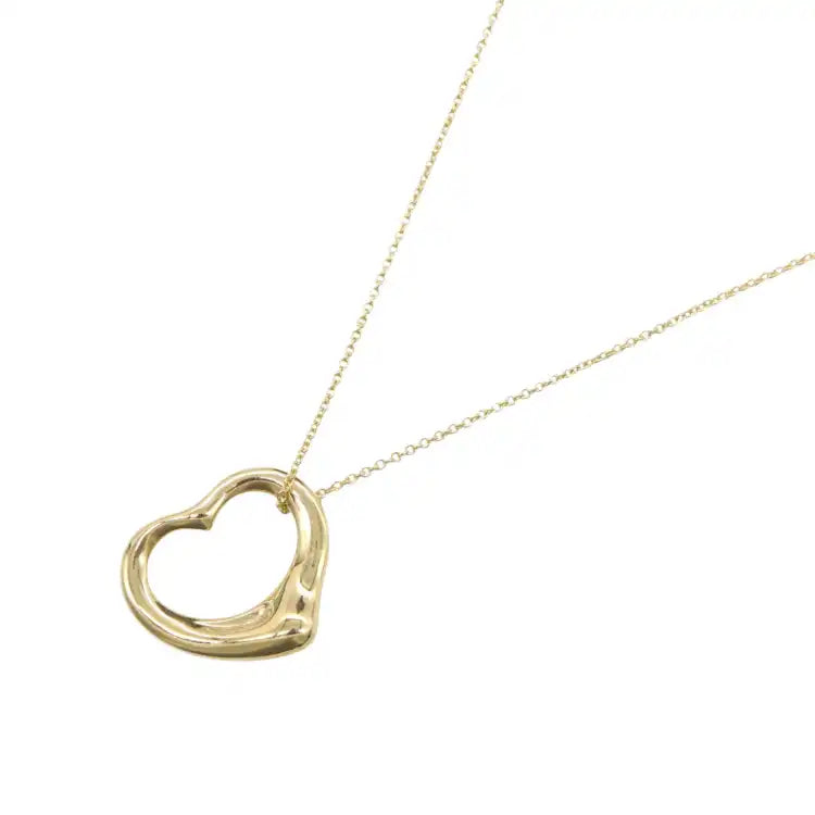 Tiffany 18K Yellow Gold Small Elsa Peretti Open Heart Pendant Necklace