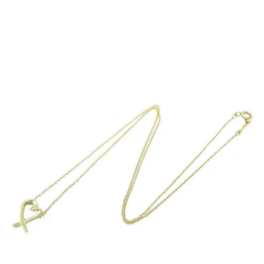 Tiffany 18K Yellow Gold Paloma Picasso Loving Heart Necklace