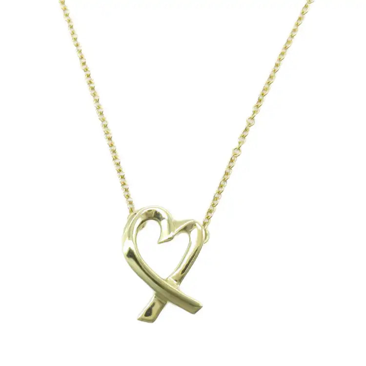 Tiffany 18K Yellow Gold Paloma Picasso Loving Heart Necklace