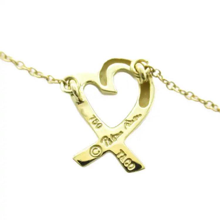 Tiffany 18K Yellow Gold Paloma Picasso Loving Heart Necklace
