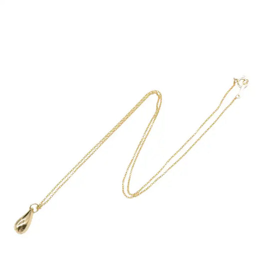 Tiffany 18K Yellow Gold Elsa Peretti Teardrop Pendant Necklace