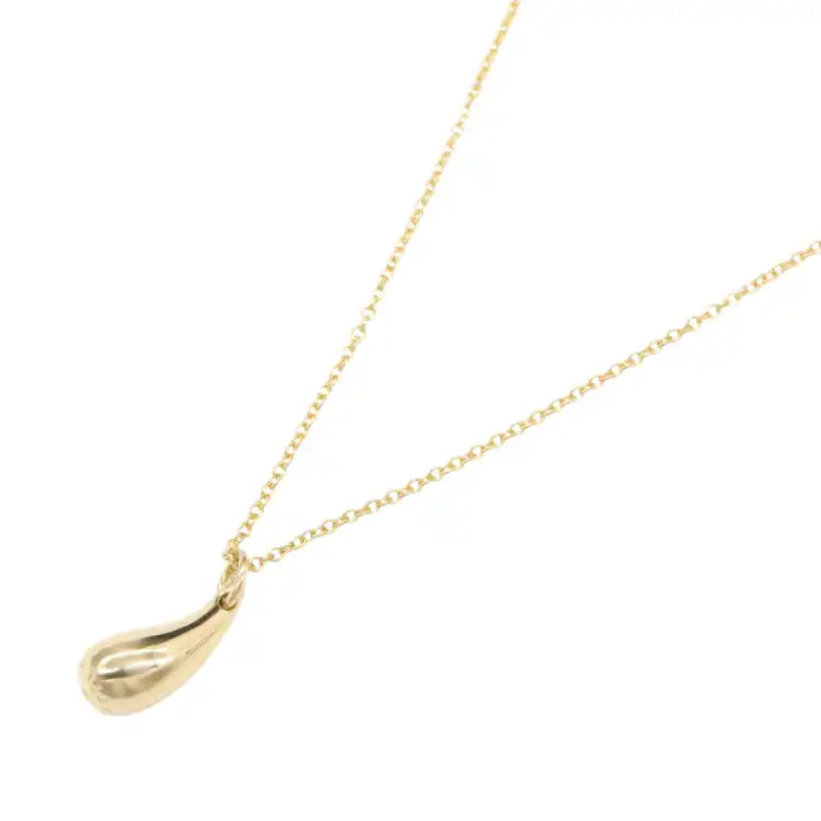 Tiffany 18K Yellow Gold Elsa Peretti Teardrop Pendant Necklace