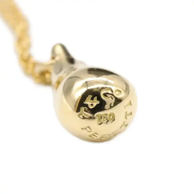 Tiffany 18K Yellow Gold Elsa Peretti Teardrop Pendant Necklace