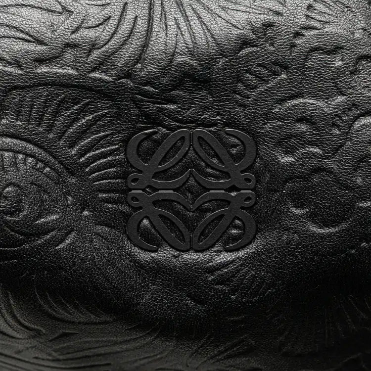 LOEWE Embossed Leather Canela Boston Bag