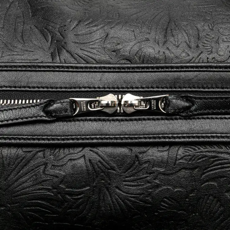 LOEWE Embossed Leather Canela Boston Bag