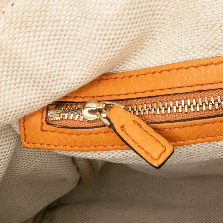 Gucci Medium Pebbled Calfskin Soho Boston Bag