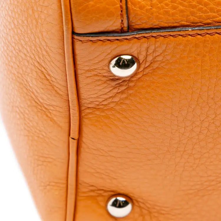 Gucci Medium Pebbled Calfskin Soho Boston Bag