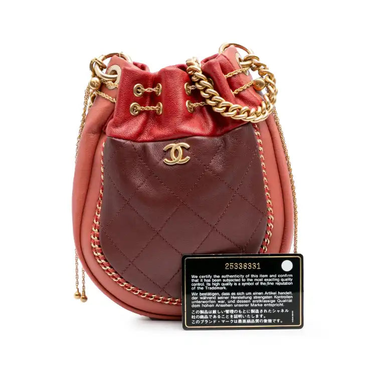 Chanel CC Quilted Calfskin Drawstring Bucket Bag