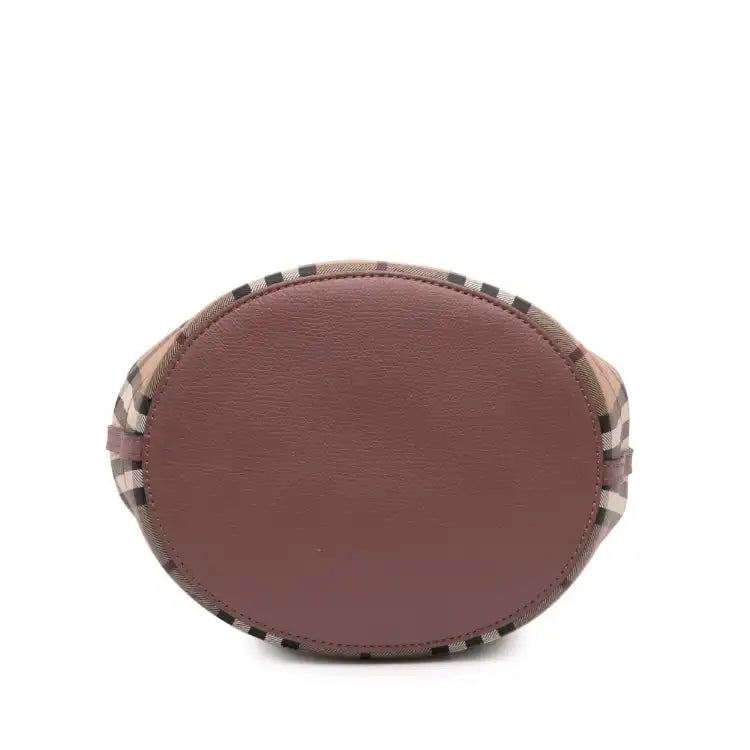 Burberry Haymarket Check Coated Canvas Lorne Bucket Bag