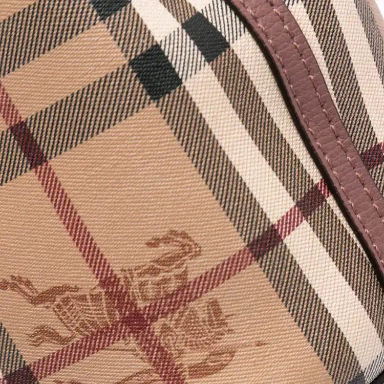 Burberry Haymarket Check Coated Canvas Lorne Bucket Bag