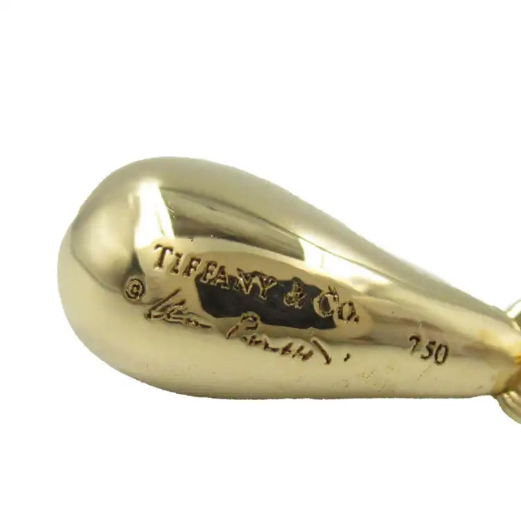 Tiffany 18K Yellow Gold Elsa Peretti Teardrop Pendant Necklace