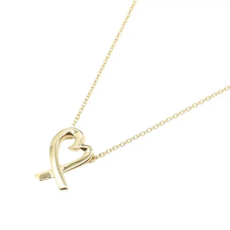 Tiffany 18K Yellow Gold Paloma Picasso Loving Heart Necklace