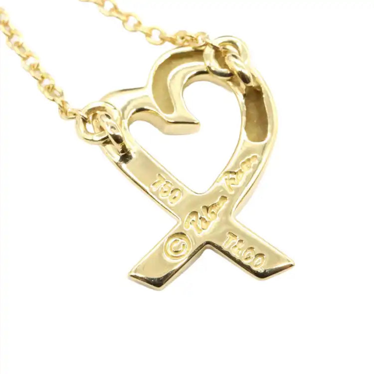 Tiffany 18K Yellow Gold Paloma Picasso Loving Heart Necklace