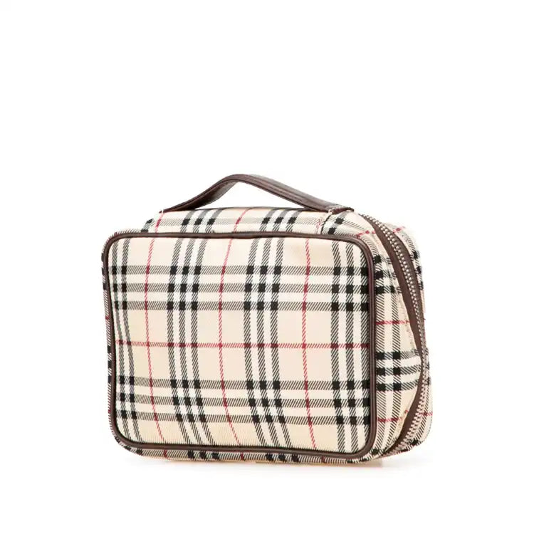 Burberry House Check Canvas Vanity Bag