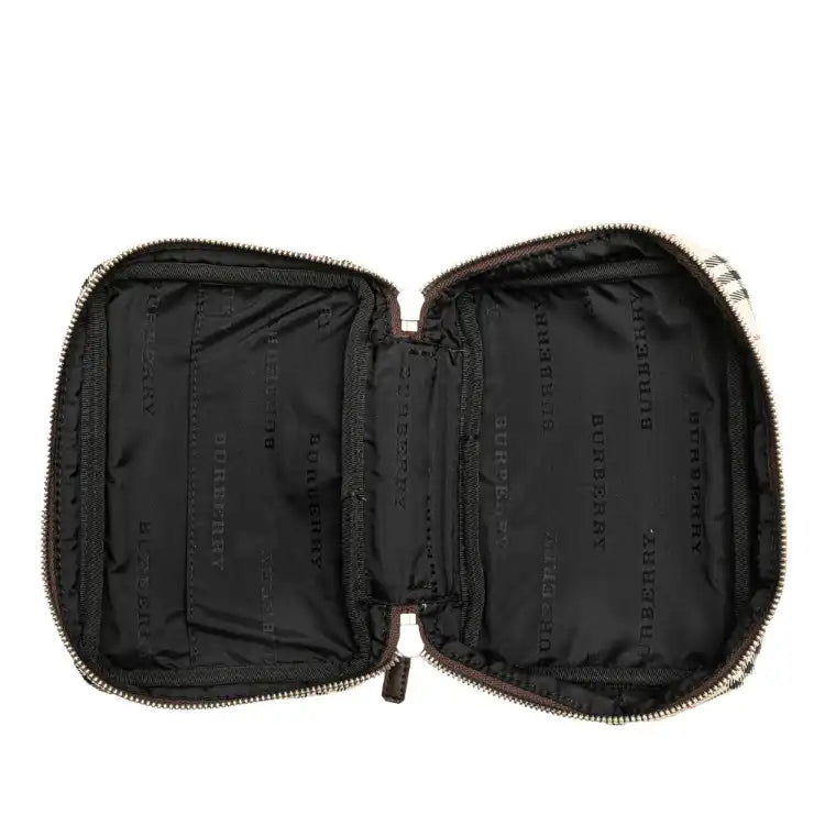 Burberry House Check Canvas Vanity Bag