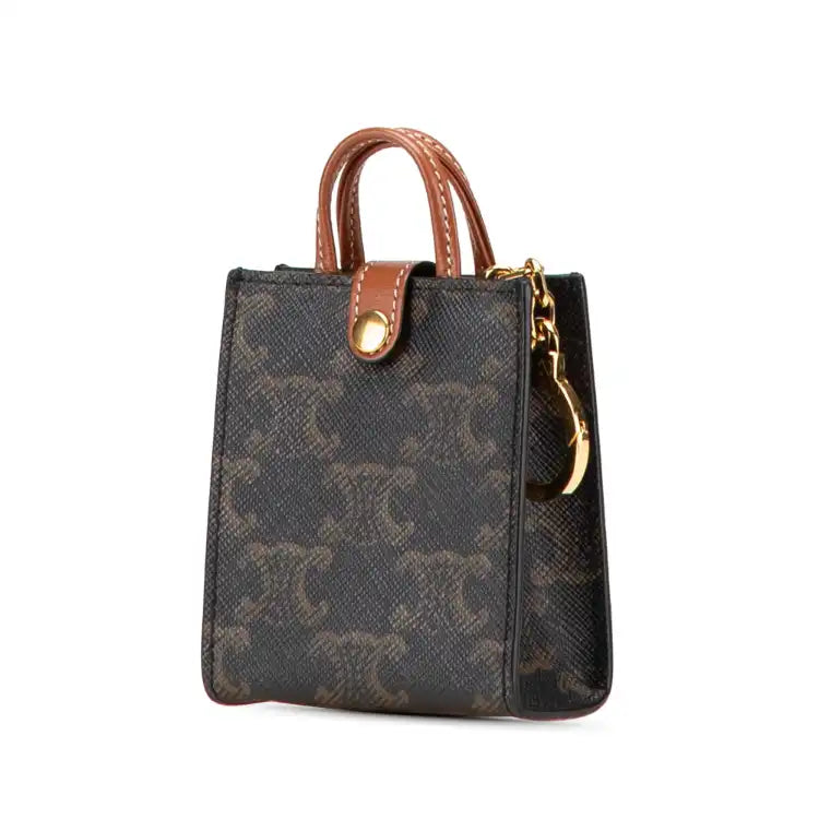 Celine Micro Triomphe Coated Canvas Vertical Cabas Bag Charm
