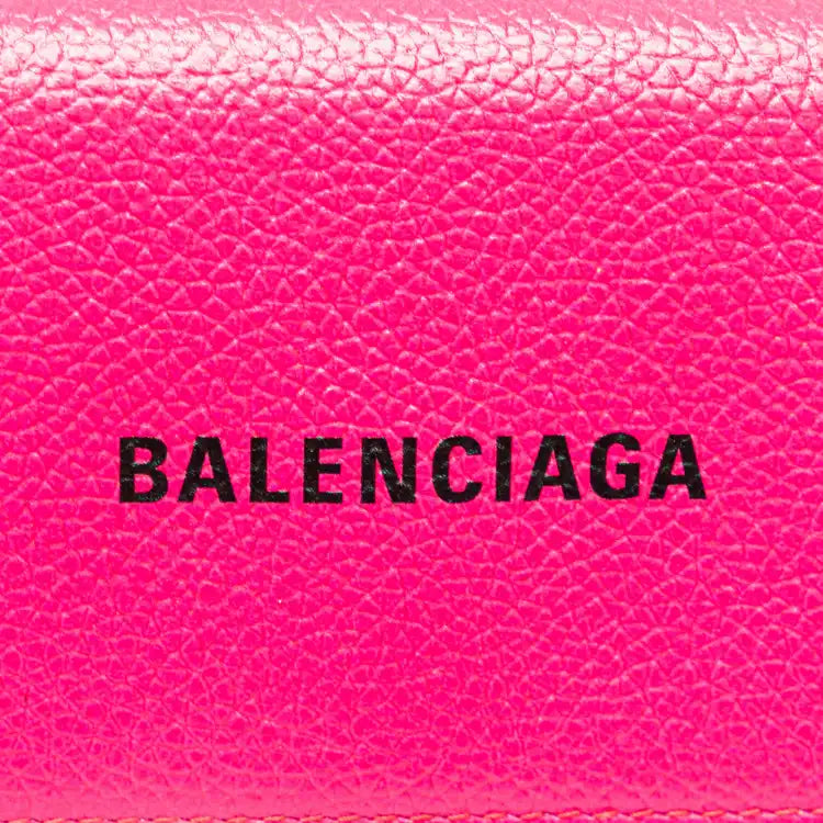 Balenciaga Mini Leather Cash Trifold Wallet